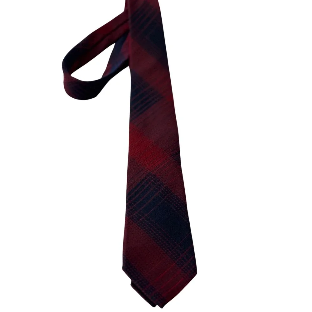 Banana Republic Necktie Plaid Wool Blend‎ Business Career One Size